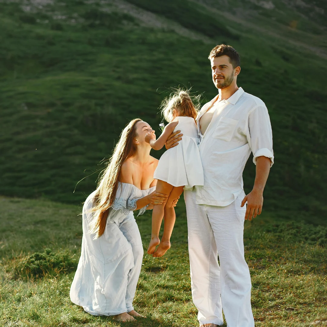 Premium coordinated matching family outfits for the whole crew, ideal for family travel, holiday photoshoots, and special outings.